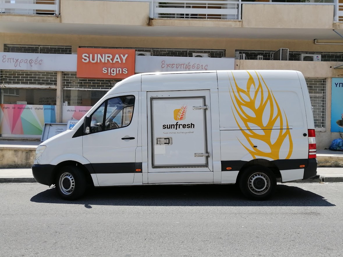 лепене на фолио на бус за пекарна